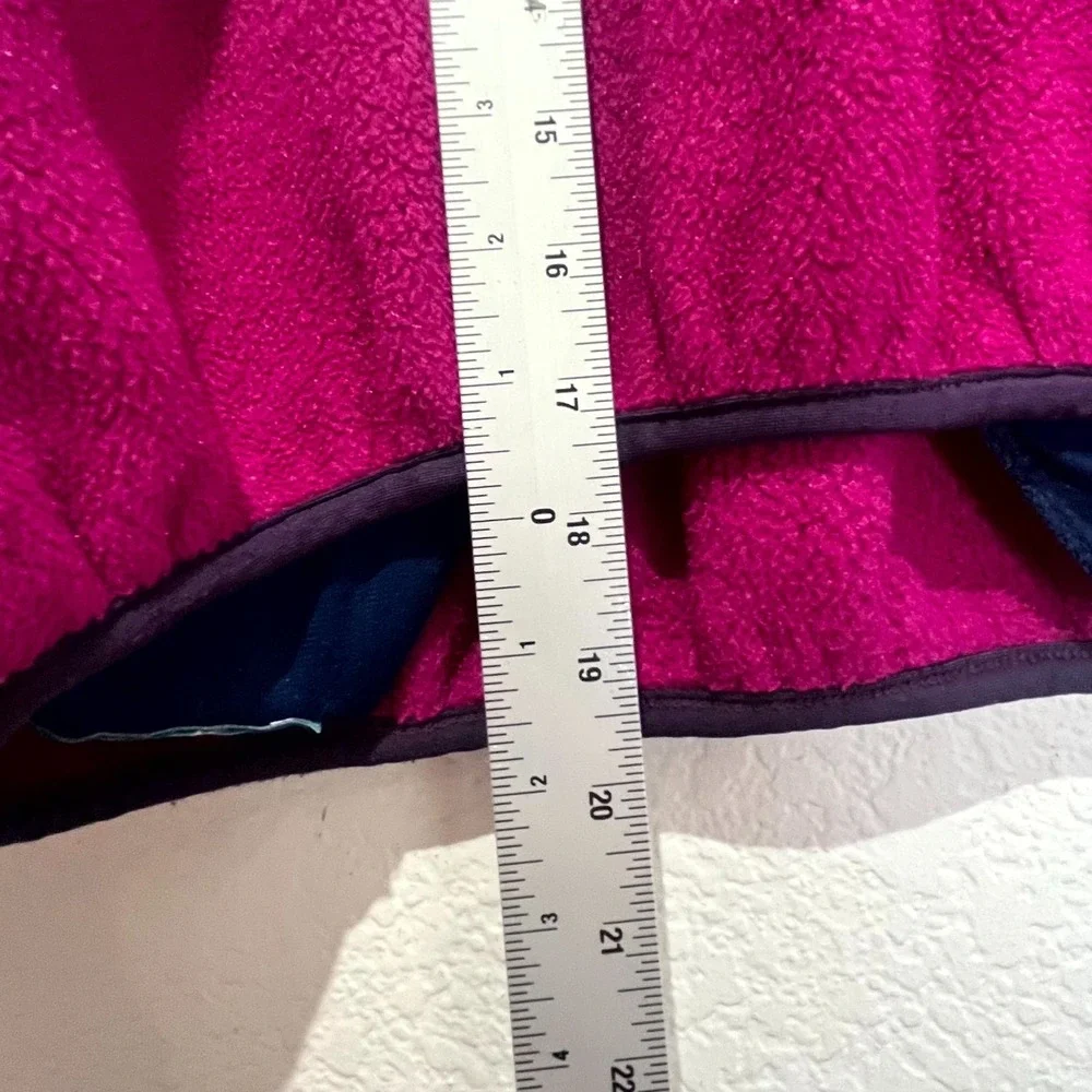 Vintage‎ L.L. Bean Anorak Fleece Jacket Kids Large Fuchsia USA Made Quarter Snap